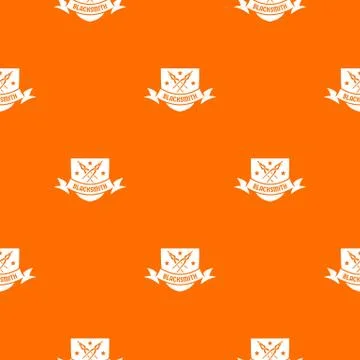 Ironwork pattern vector orange Stock Illustration