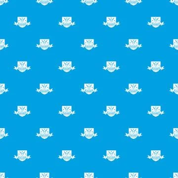 Ironwork pattern vector seamless blue Stock Illustration