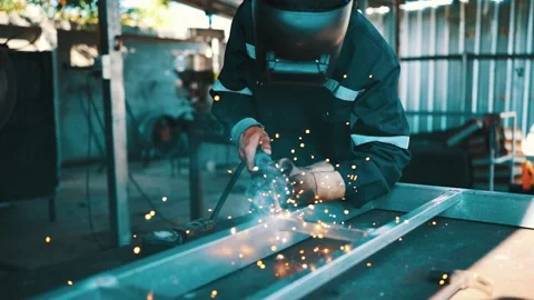 Ironworker in his small workshop industry craftsmanship. Stock Footage 229768523