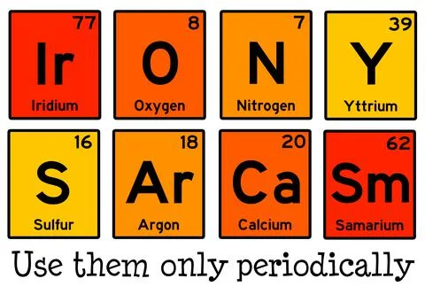 Irony sarcasm Stock-Illustration