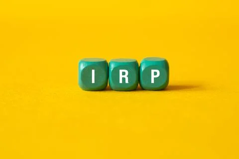 Irp - Integrated Resource Plan, word concept on building blocks, text Stock Photos