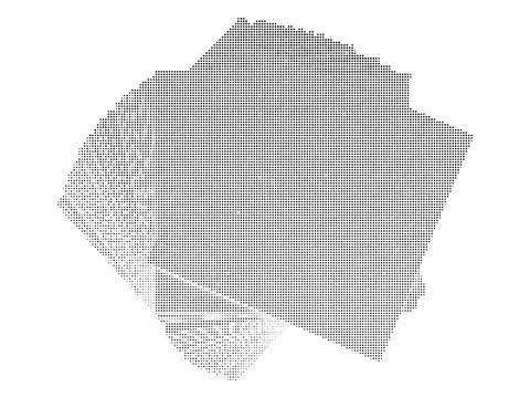 Irregular abstract shape with complex halftone stipple gradient texture. Stock Illustration