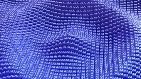 Irregular AI cube ripples loop. Stock Footage 341158609