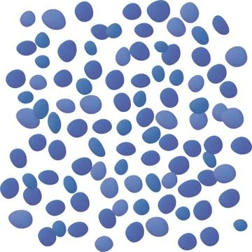Irregular background with blue peebles over white. Stock Illustration