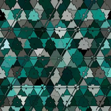 Irregular black and teal triangles pattern Stock Illustration