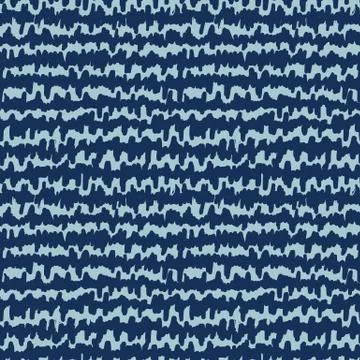 Irregular Broken Stripe Texture. Denim Indigo Blue Tone on Tone. Masculine Stock Illustration