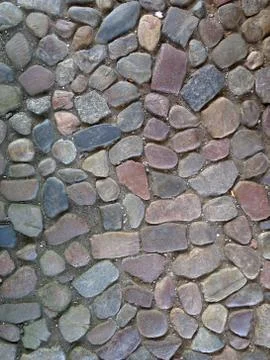 Irregular cobblestoned yard 스톡 사진