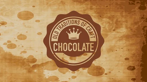 Irregular for a cocoa product with a crown doodle suggesting formal machining Vidéo 128847210