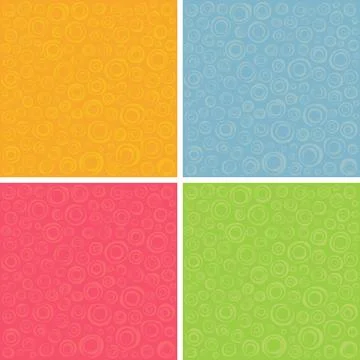 Irregular concentric circles pattern set in different colors Illustrazione stock