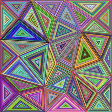 Irregular concentric triangle mosaic background Stock Illustration