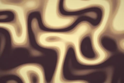 Irregular cream-colored forms flow across a dark brown abstract field, crea.. Stock Illustration