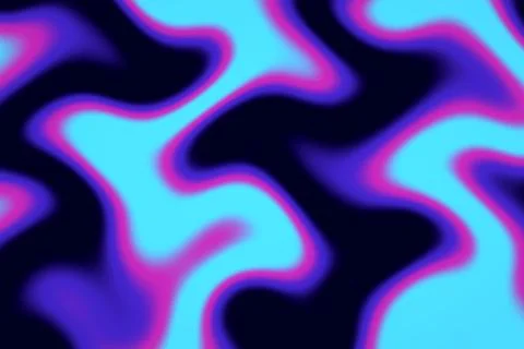 Irregular cyan shapes flow through a dark blue and purple field, edged with.. Stock Illustration