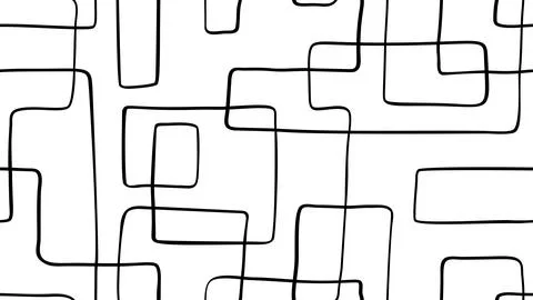Irregular doodle seamless pattern. Clean and minimalist look. Stock Illustration