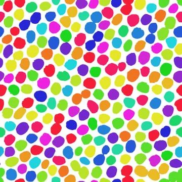 Irregular Dots Rainbow Pattern Stock Illustration
