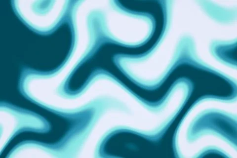 Irregular fluid shapes in deep teal, turquoise and pale lavender interlock .. イラスト素材