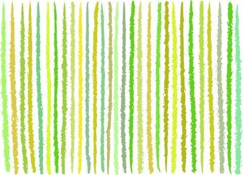 Irregular green yellow lines pattern over white Stock Illustration