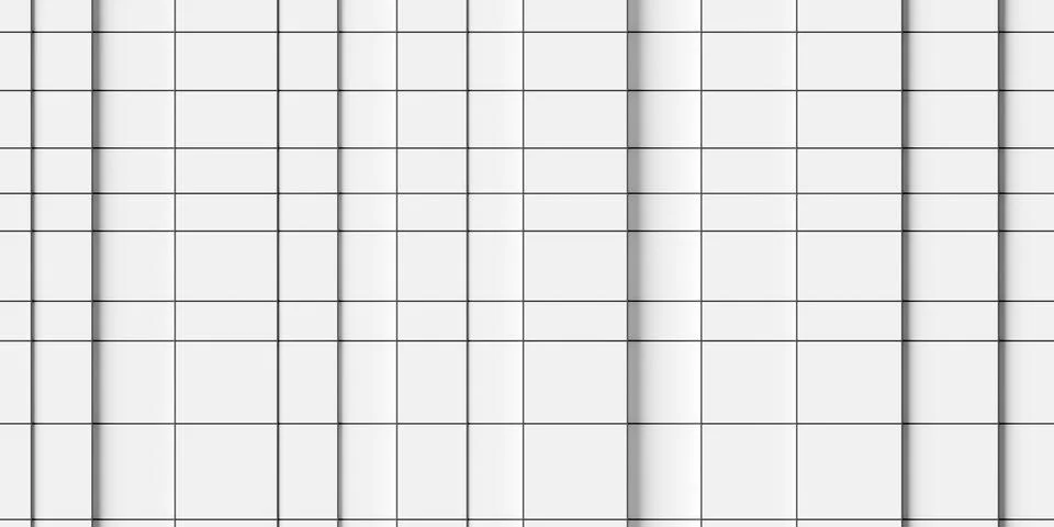 Irregular grid of blocks with black outlines vertical offset rows geometry .. Illustrazione stock