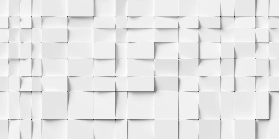 Irregular grid of boxes or cubes randomly shifted geometry background wallp.. Illustrazione stock