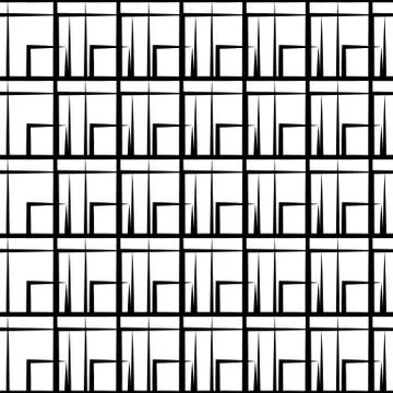 Irregular grid, mesh pattern with irregular lines. Seamlessly repeatable. Stock Illustration