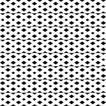 Irregular grid, mesh seamlessly repeatable monochrome pattern. Abstract geome Illustrazione stock