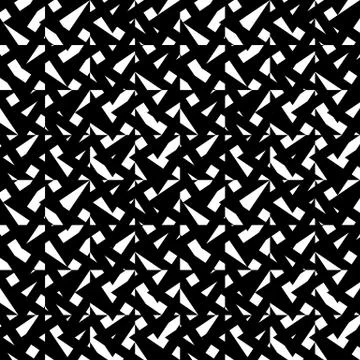 Irregular grid, mesh seamlessly repeatable monochrome pattern. Abstract geome Stock Illustration