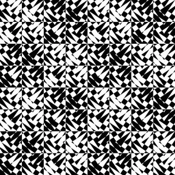 Irregular grid, mesh seamlessly repeatable monochrome pattern. Abstract geome Stock Illustration