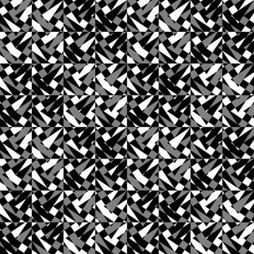 Irregular grid, mesh seamlessly repeatable monochrome pattern. Abstract geome Stock Illustration