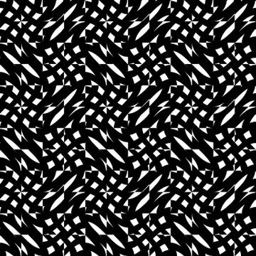 Irregular grid, mesh seamlessly repeatable monochrome pattern. Abstract geome Stockillustratie