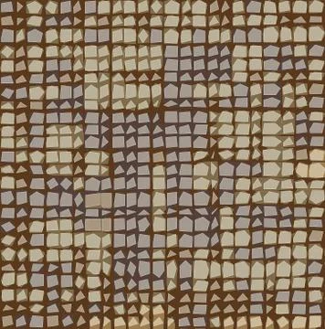Irregular grid tiled pattern in brown lavender beige Illustrazione stock