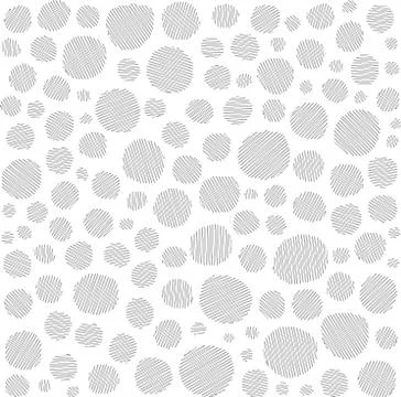 Irregular hatched circles collection in black over white Stock Illustration