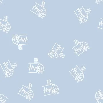 Irregular heartbeats line seamless pattern Stock Illustration