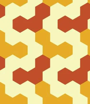 Irregular hexagon seamless pattern Stockillustratie