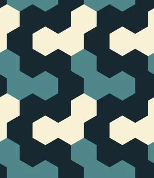 Irregular hexagon seamless pattern Illustrazione stock