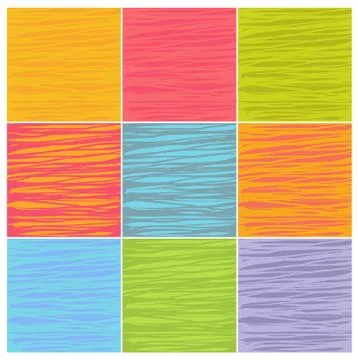 Irregular line patterns in multiple colors 스톡 일러스트