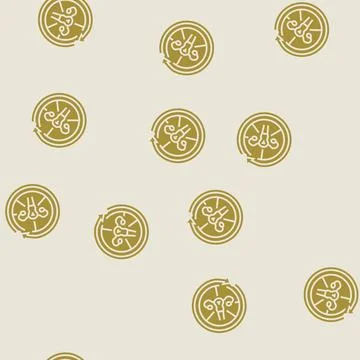 Irregular menstrual cycle glyph seamless pattern Stock-Illustration