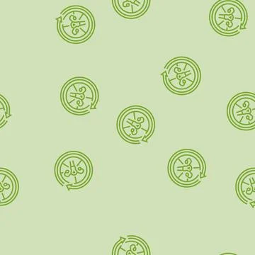 Irregular menstrual cycle line seamless pattern Stock Illustration