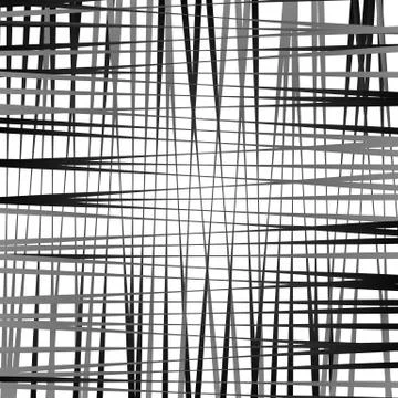 Irregular mesh, grid with random lines. Abstract geometric texture. Stock Illustration
