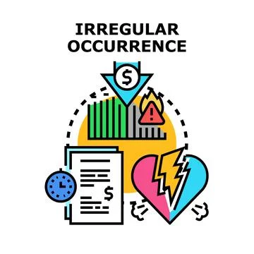 Irregular occurrence causing financial loss and unexpected problems Stock Illustration