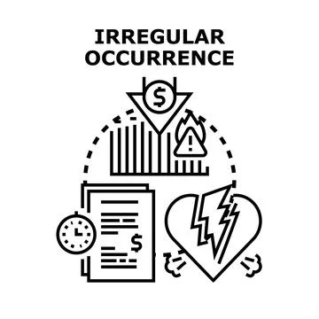 Irregular occurrence causing financial loss and unexpected problems Stock Illustration