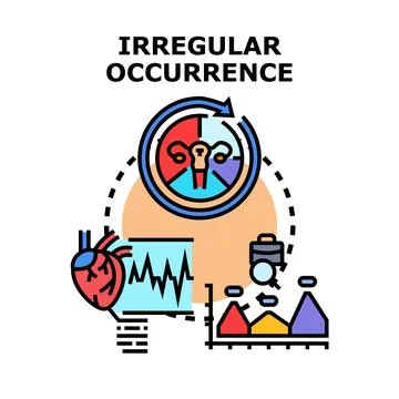 Irregular occurrence concept for medical and business analysis Stock Illustration