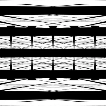 Irregular pattern of symmetric objects interconnected abstract geometric illu 스톡 일러스트