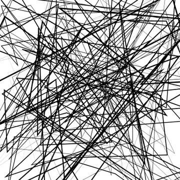 Irregular, random chaotic lines. Abstract monochrome illustration. Иллюстрация