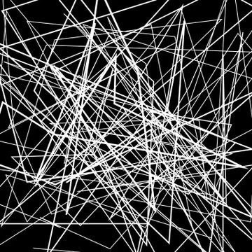 Irregular, random chaotic lines. Abstract monochrome illustration. 스톡 일러스트