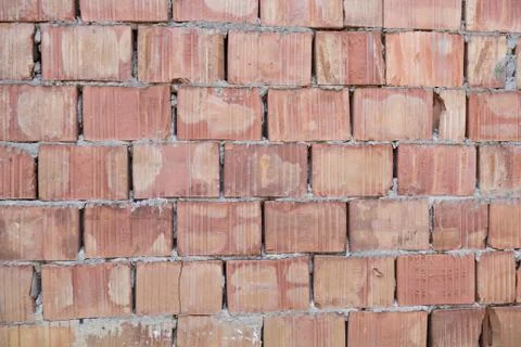 Irregular Red Brick Wall Background Stock Photos