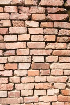 Irregular Red Brick Wall Background Foto stock