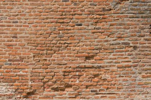 Irregular Red Brick Wall Background Stock Photos