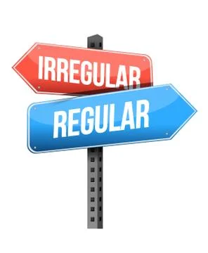 Irregular, regular road sign illustration design over a white background Ilustração Stock