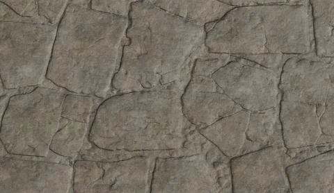 Irregular rough gray stone blocks or concrete pavers form a rugged Stock Illustration