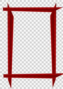 Irregular shape isolated red frame Stock Photos