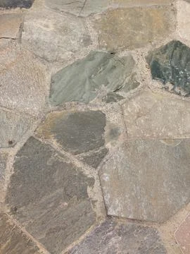 Irregular stone pavement with natural texture Foto stock